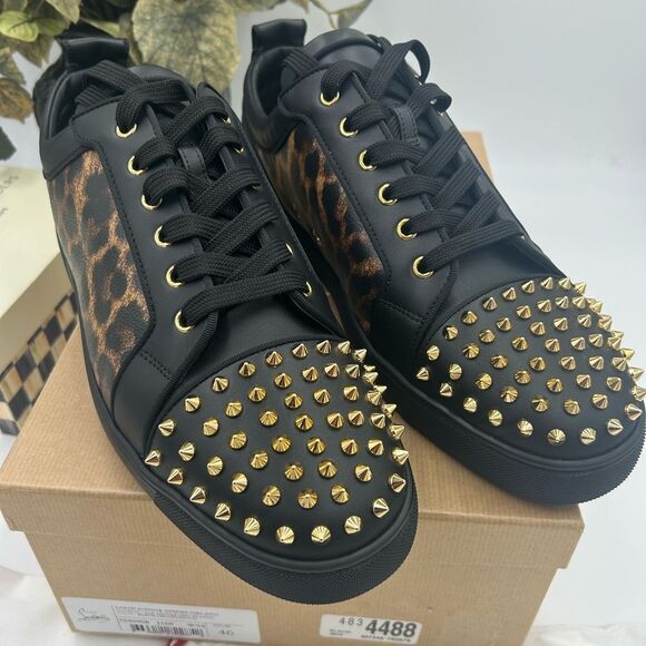 Men's Christian Louboutin, Louis Jr, Orlato spike sneakers size 46 made Italy - Picture 4 of 11